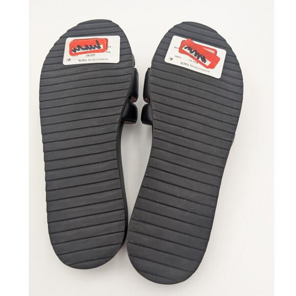 Linea Paolo Rosalie Open Toe Flat Sandals Women's Leather Black Size US7M EU38 - Picture 6 of 10